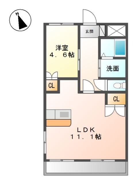 ウィング東合川の物件間取画像