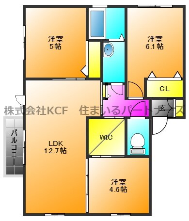 ボヌールMの物件間取画像