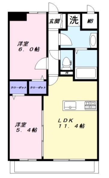 ムーンリバー久留米駅南の物件間取画像