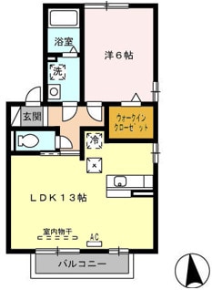 モンテカスカーダA棟の物件間取画像