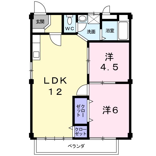 あらきコーポＢの物件間取画像