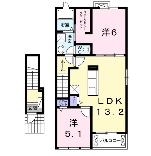 リヴェール恋町　Ⅲの物件間取画像