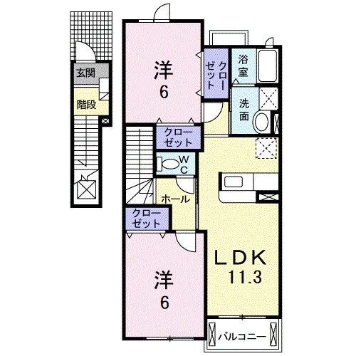 ジェネシス　Ⅱの物件間取画像