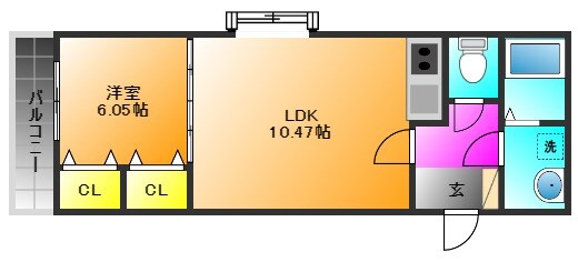 ヴァルール津福の物件間取画像