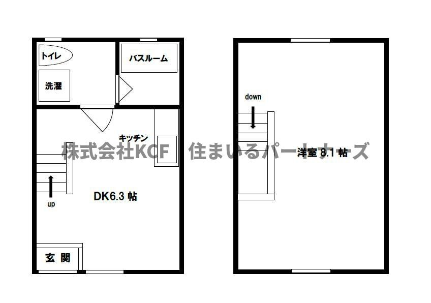 ikka豆津Aの物件間取画像