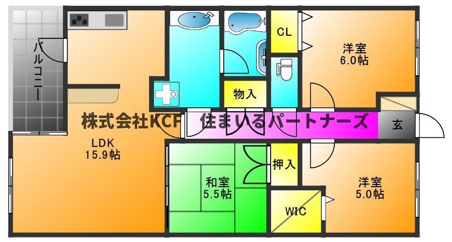 ランドゥール久留米セントラルステージの物件間取画像