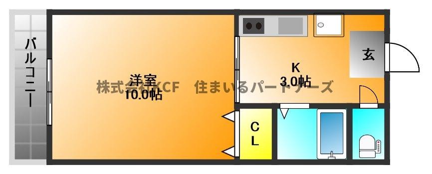 エトランゼ宮本3の物件間取画像