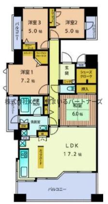 ランドゥール久留米セントラルステージの物件間取画像