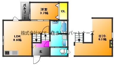 ノクステラ久留米駅南の物件間取画像