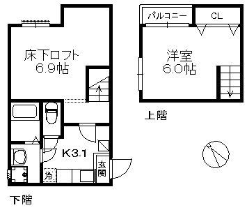 ケェイ井尻 234の物件間取画像