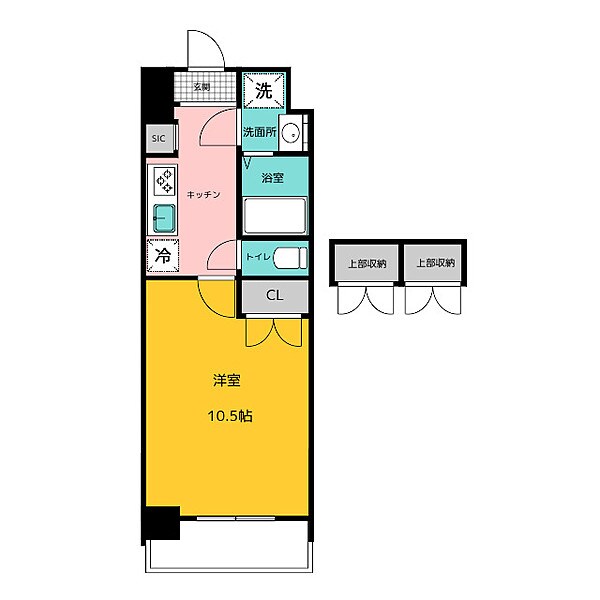 呉服町駅 徒歩5分 13階の物件間取画像