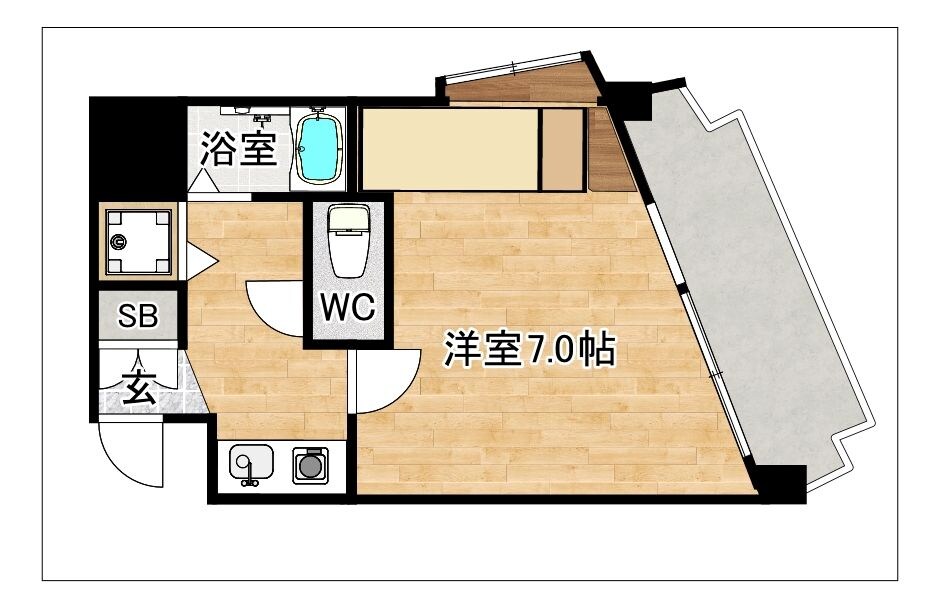 竹下駅 徒歩9分 3階の物件間取画像