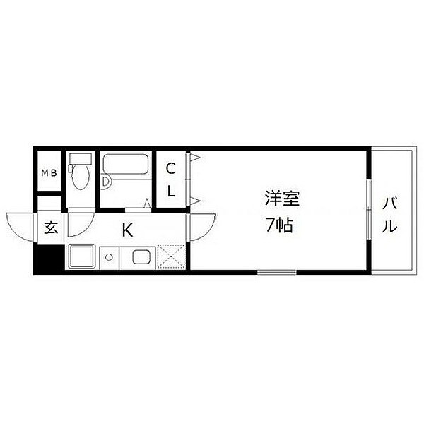 西鉄平尾駅 徒歩5分 6階の物件間取画像