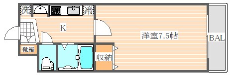 エステムコート博多・祇園ツインタワーセカンドステージの物件間取画像