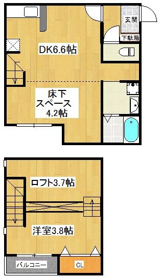 ポラリス九研Ⅶの物件間取画像