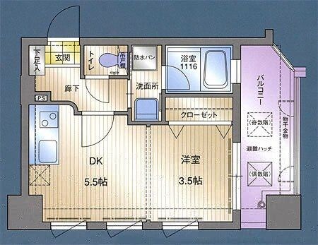 アクタス薬院IIの物件間取画像