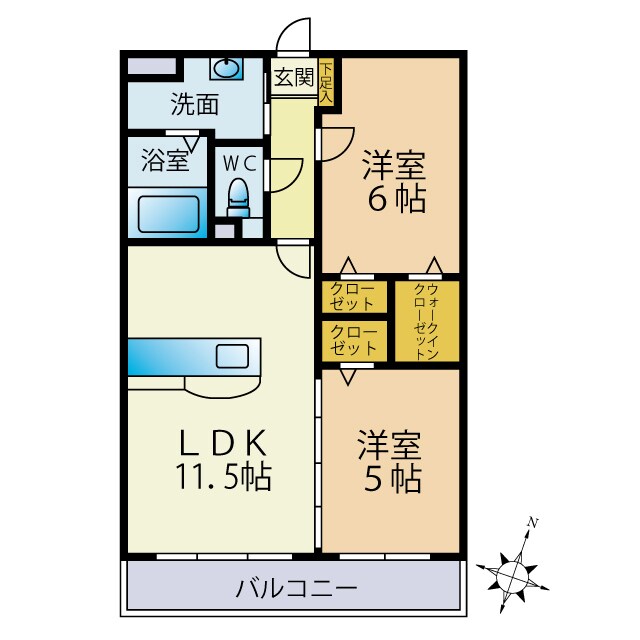 カーサパルチェの物件間取画像