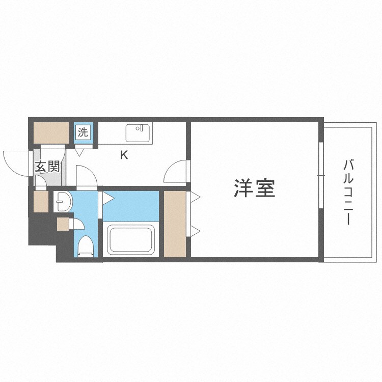 スカイコート福岡県庁前の物件間取画像