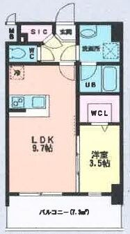 ルッシェ天神東　S棟の物件間取画像