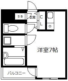 渡辺通駅 徒歩9分 3階の物件間取画像