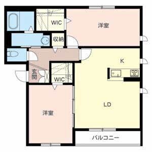 飾磨駅 徒歩10分 2階の物件間取画像