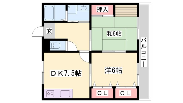 レジデンス香呂の物件間取画像