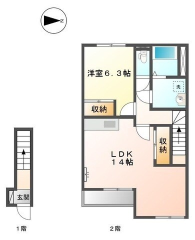 姫路駅 バス20分  西夢前台５丁目下車：停歩2分 2階の物件間取画像