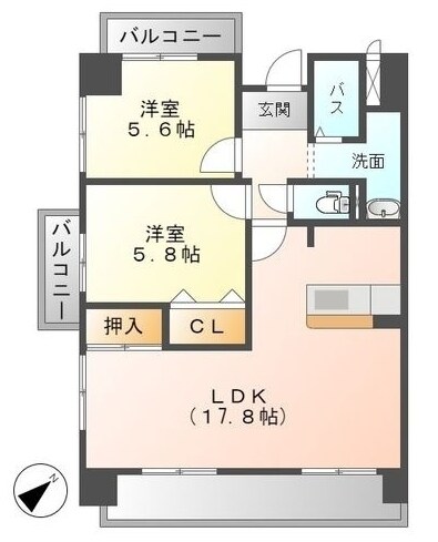 播磨高岡駅 徒歩4分 5階の物件間取画像