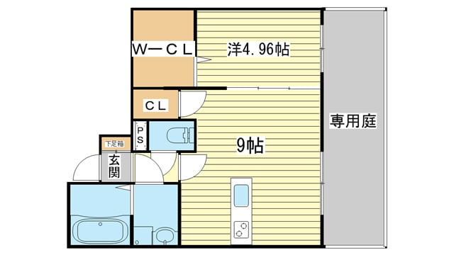 クローバー西延末の物件間取画像