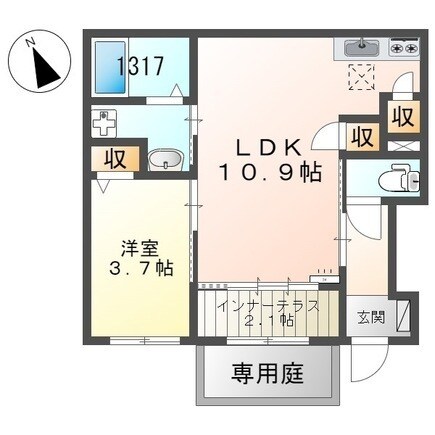 コントレイル糸引の物件間取画像