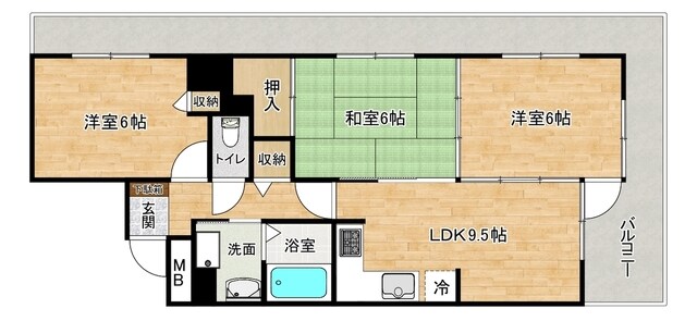 姫路駅 徒歩8分 9階の物件間取画像