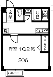 エトランス書写の物件間取画像