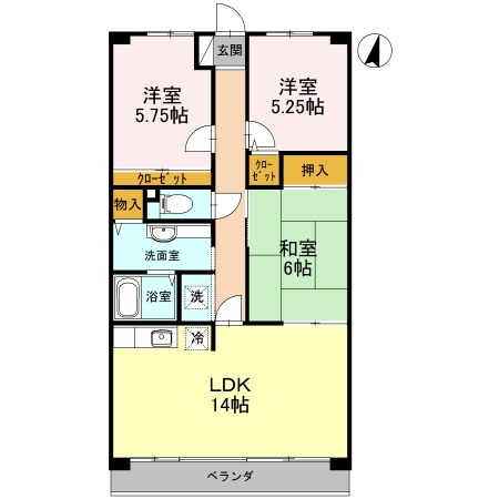 余部駅 徒歩12分 2階の物件間取画像