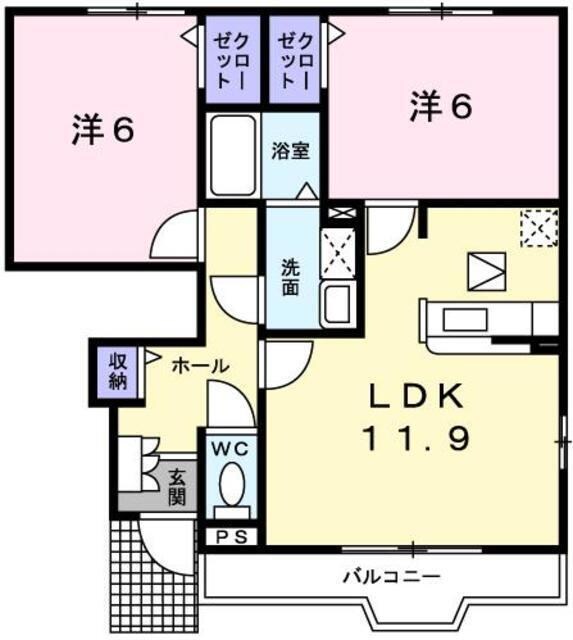 ミル　エストレアＡの物件間取画像