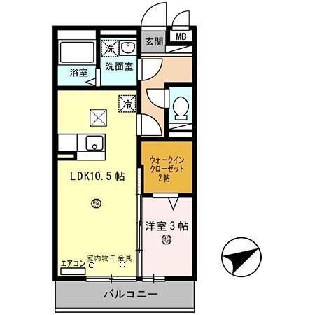 セジュール東阿保の物件間取画像