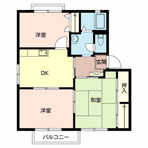 Ｊハイツ　Ｄ棟の物件間取画像