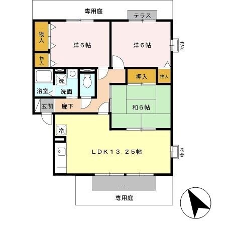 尾上の松駅 徒歩12分 1階の物件間取画像