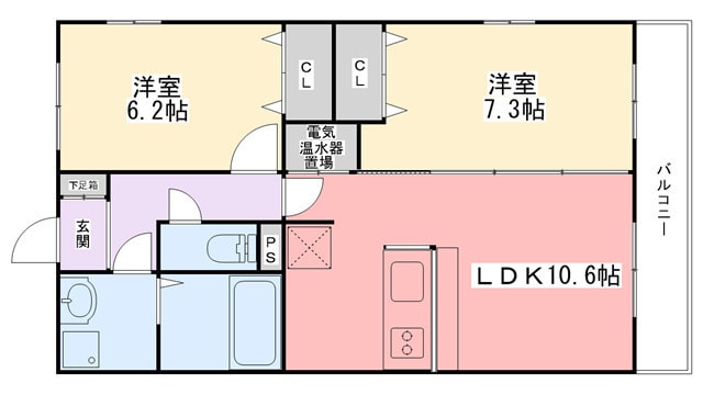 姫路駅 バス20分  平野南口下車：停歩5分 3階の物件間取画像