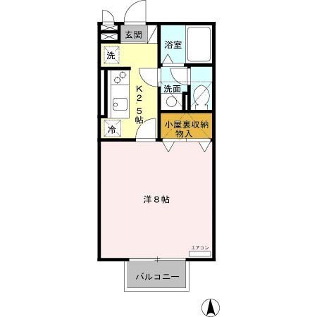 網干駅 徒歩10分 2階の物件間取画像