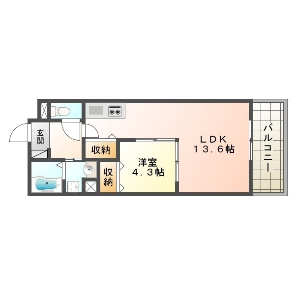 ＯＡ　ＦＬＡＴ福沢の物件間取画像