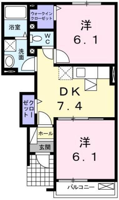 サンリットヴィラＢの物件間取画像