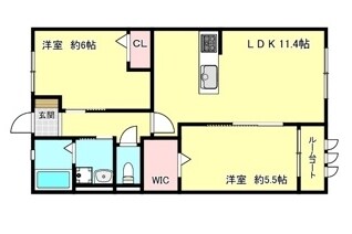 仮称）勝原区宮田アパートの物件間取画像