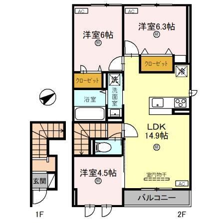 Ｆｒｏｎｔ　Ｓの物件間取画像