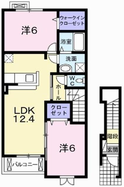 フェリア香呂Ａの物件間取画像