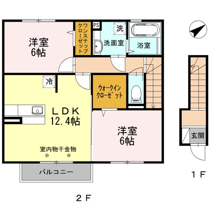 フラッツ　エムの物件間取画像