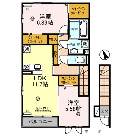 エスポワールメゾンの物件間取画像