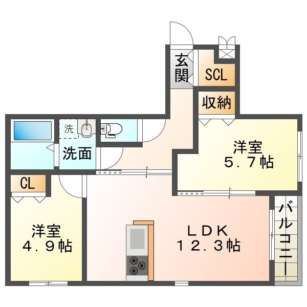 ＧＲＡＮ　Ｓ　ＲＥＳＩＤＥＮＣＥ　ＨＩＭＥＪＩの物件間取画像