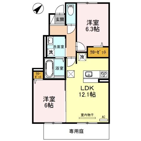 播磨高岡駅 徒歩28分 1階の物件間取画像