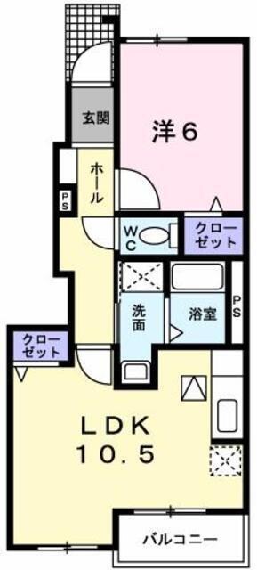 フェリア糸井Ｄの物件間取画像