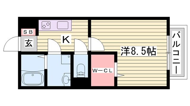 姫路駅 バス20分  御立下車：停歩5分 2階の物件間取画像